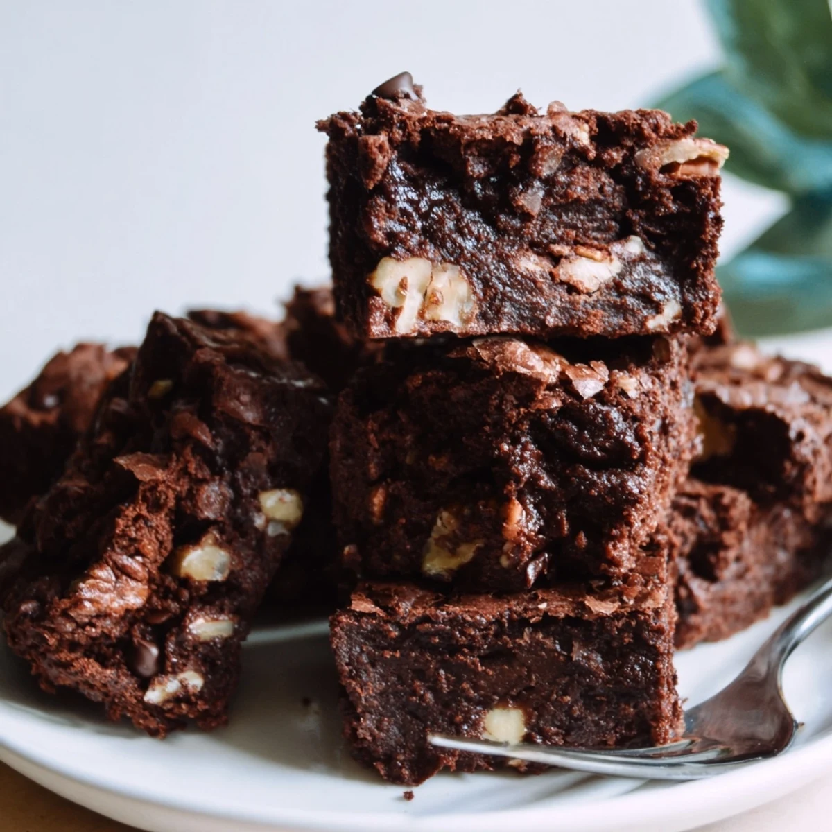 Decadent Zero-Waste Brownies using nut-milk pulp for eco-friendly, fudge-filled indulgence.  