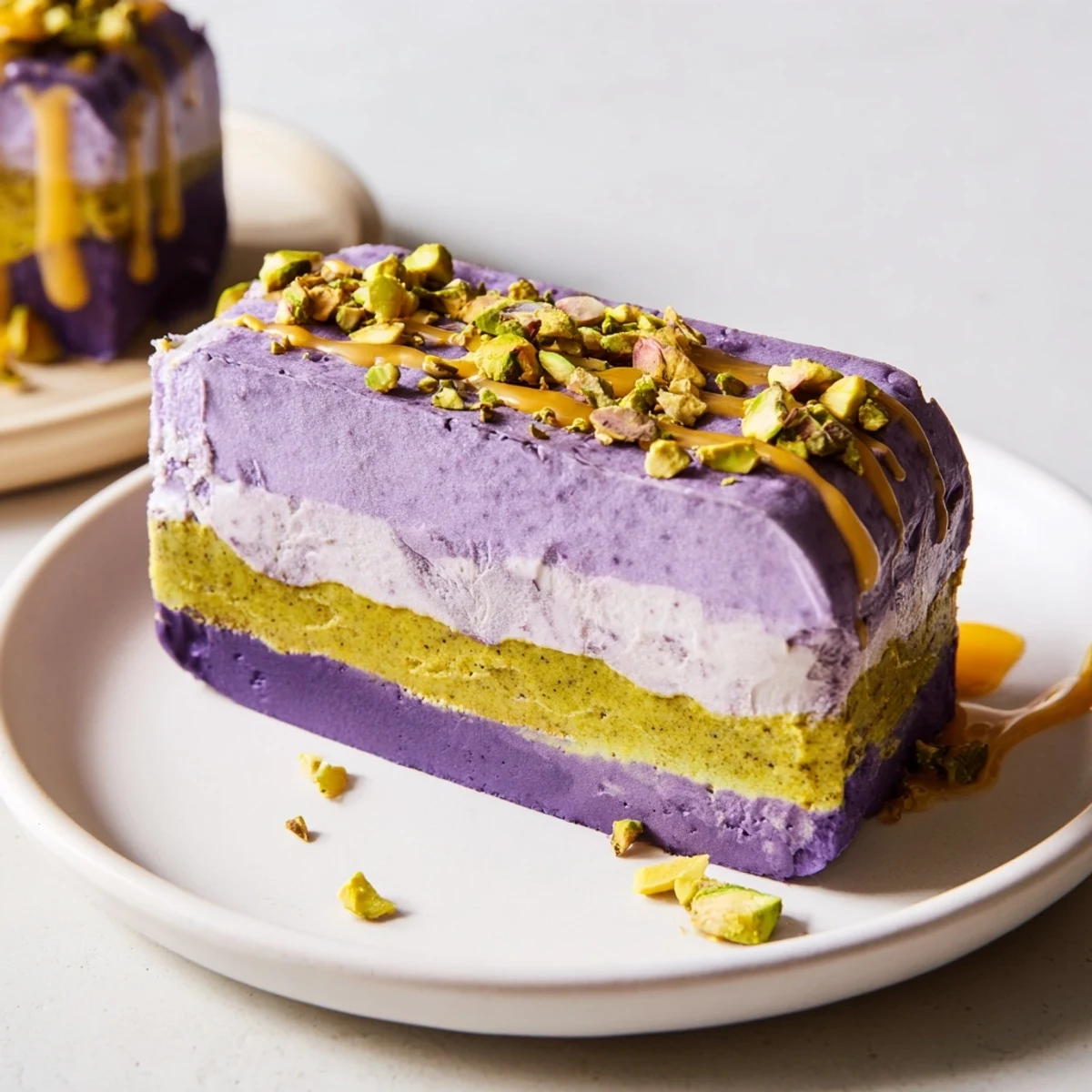 Ube Pistachio Ice Cream Bars