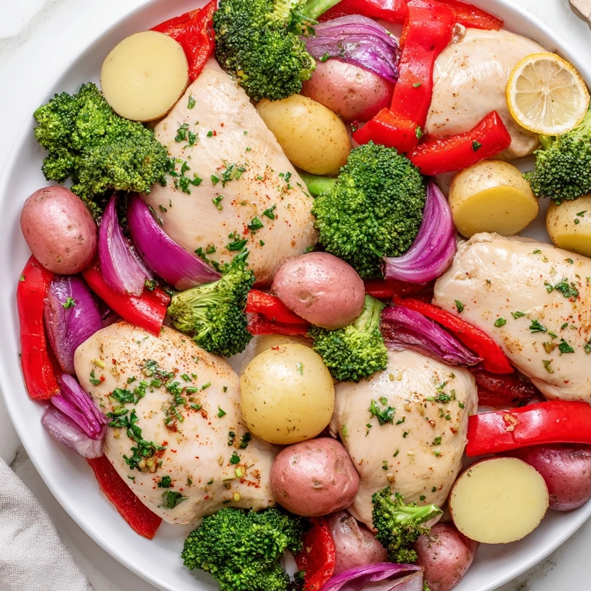 Easy Lazy Gourmet Chicken & Vegetable One-Pot, perfect for a quick and delicious weeknight meal.