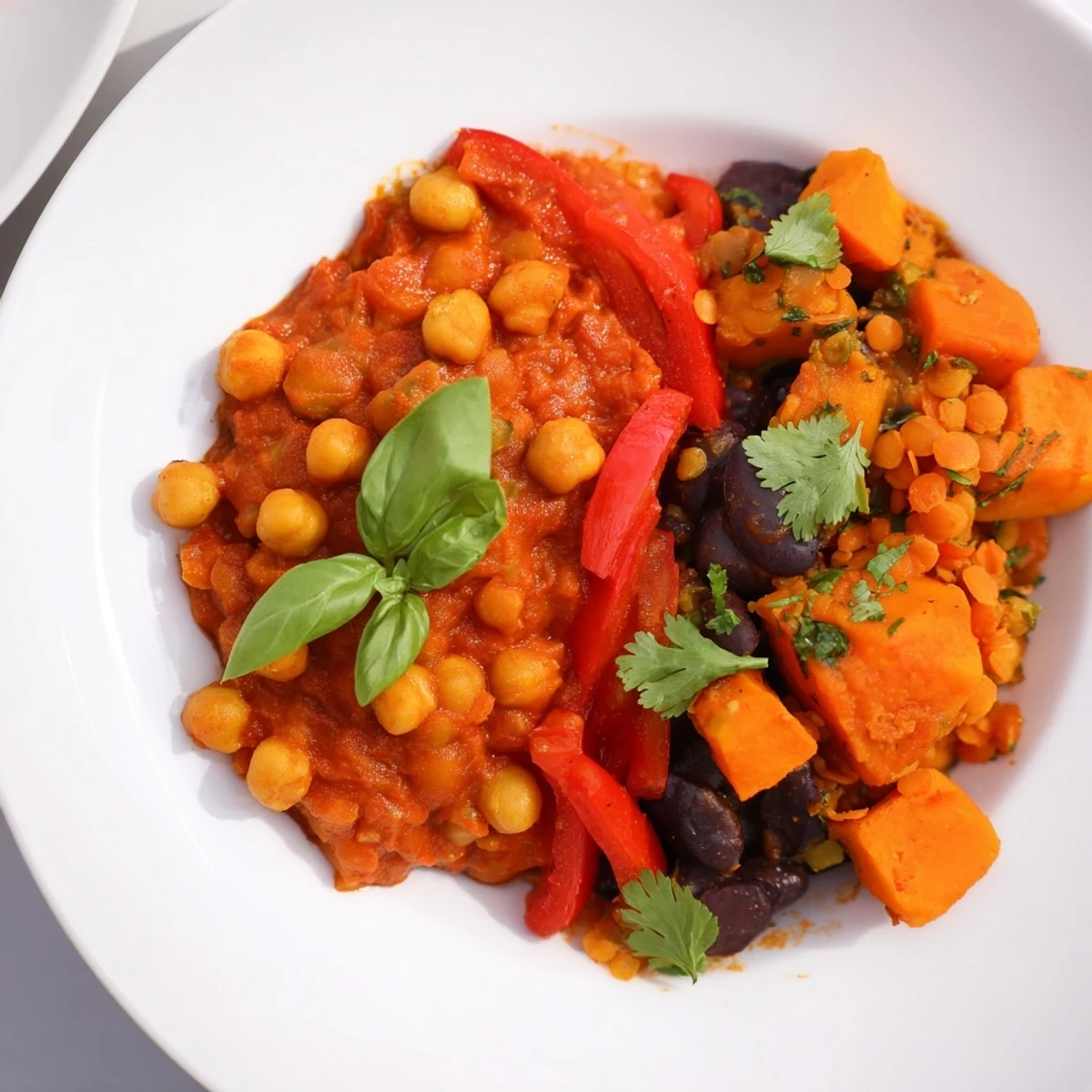 Vibrant Indian Chickpea Curry simmering with spices and coconut milk, perfect for weeknight dinners.  
