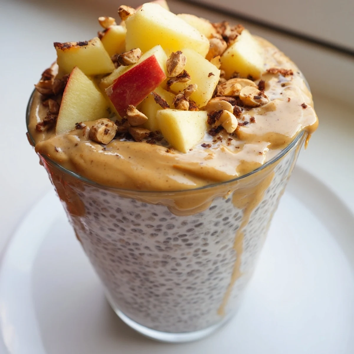 Apple Chia Pudding Peanut Butter