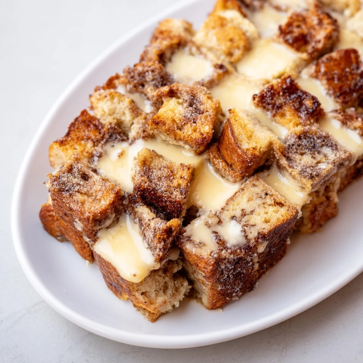 Golden-brown French Toast Bake, a comforting breakfast casserole soaked in sweet custard and cinnamon.