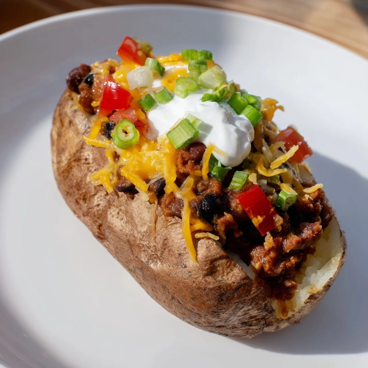Loaded Baked Potato Chili Cheese