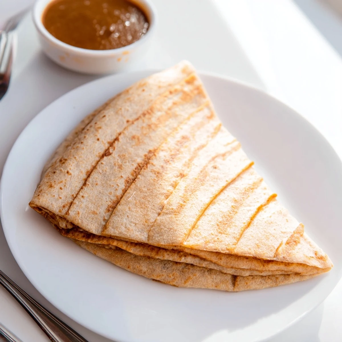 Melted cheese oozes from the Turkey, Stuffing & Cranberry Leftovers Tortilla Wrap, a delicious holiday remix.