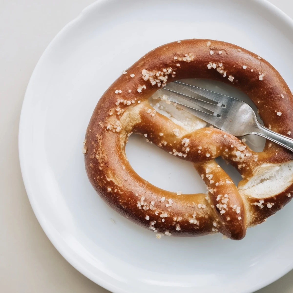 A close-up of beautifully baked Bretzels Anneau de Fête rings, the perfect party food, still warm.