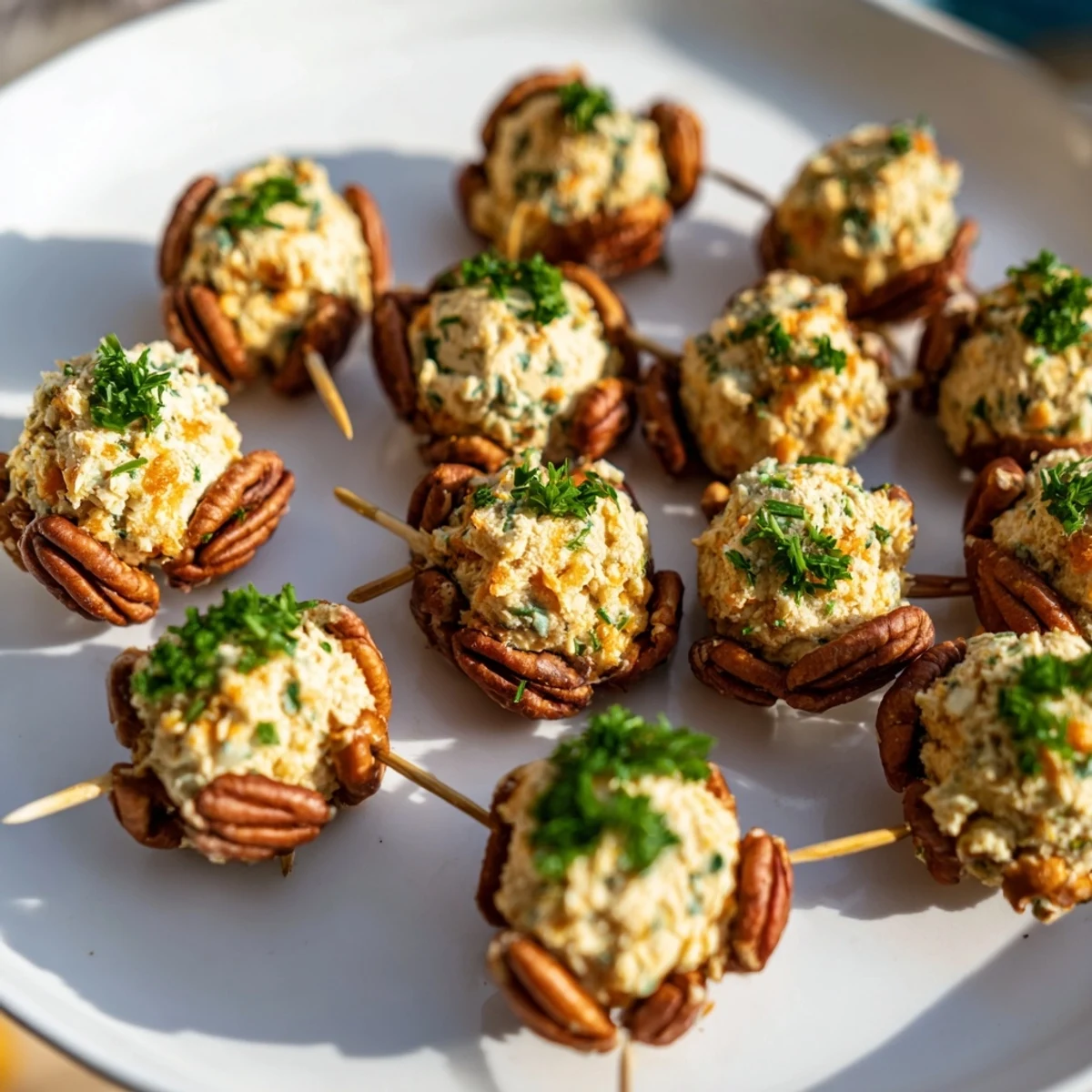 These festive acorn cheese ball bites, a fall appetizer, offer a delightful blend of creamy, cheesy flavors.
