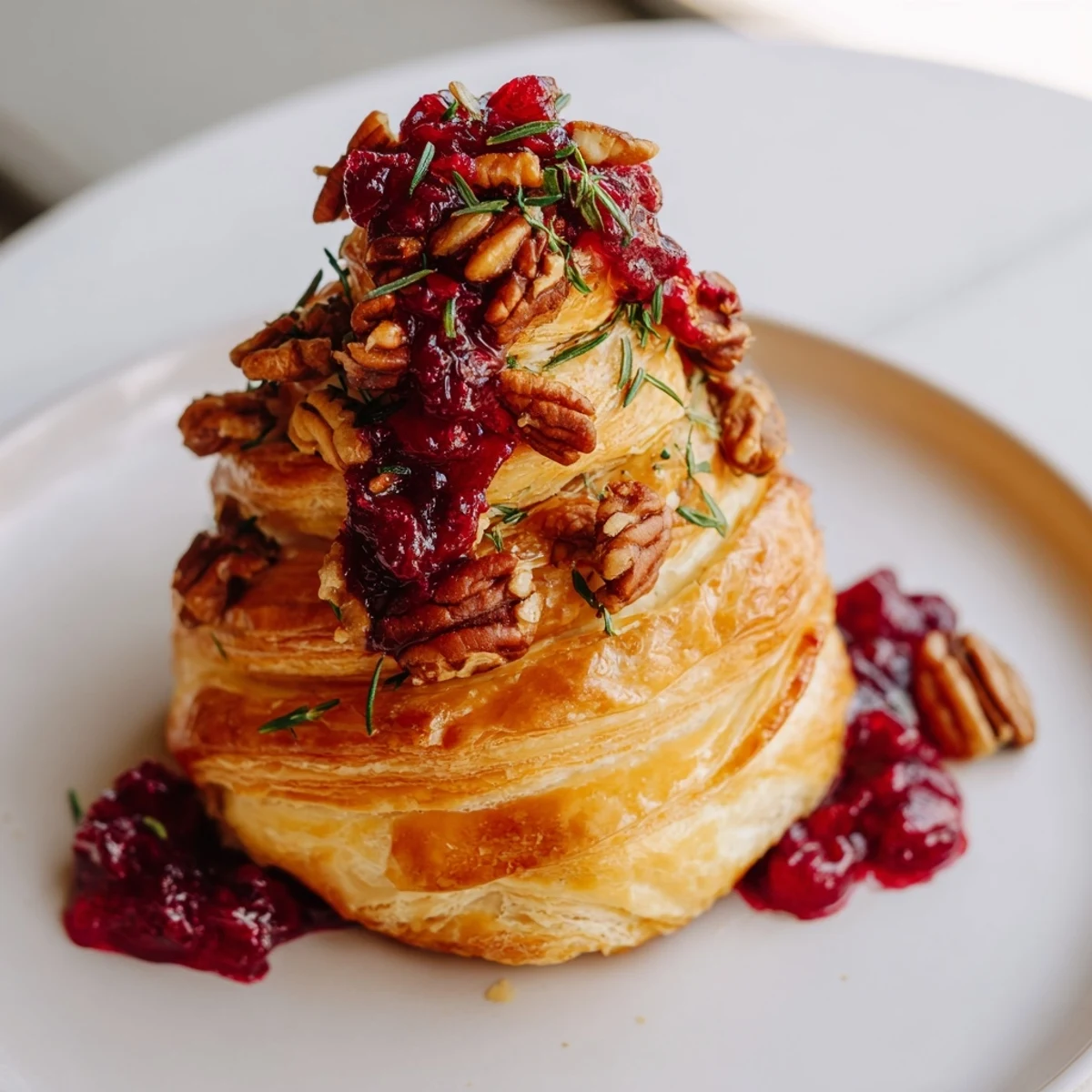 Melted cheese and flaky puff pastry combine in this delicious Brie en Croûte shaped like a pine tree.
