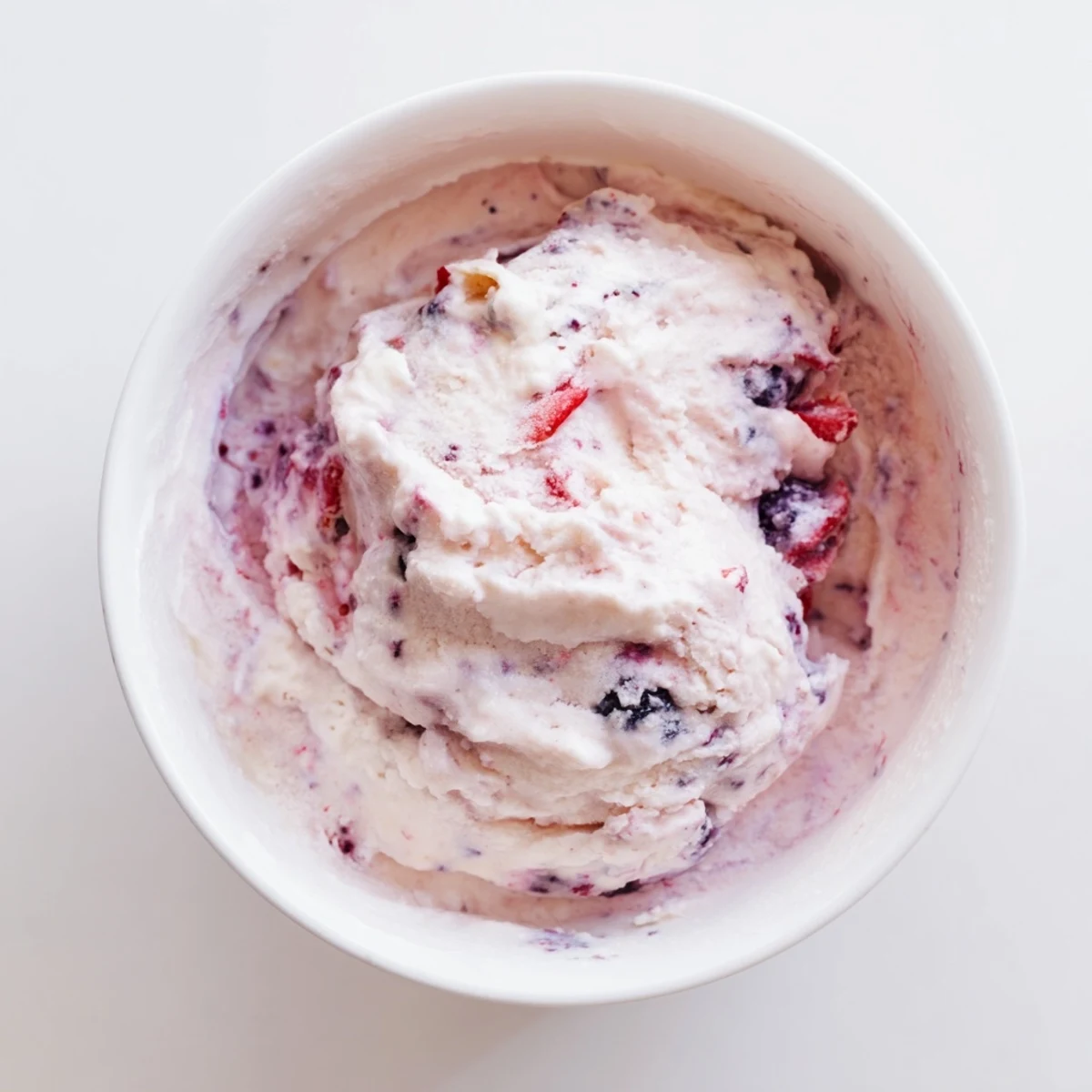 Homemade cottage cheese ice cream, perfectly blended and ready to freeze for a scoopable dessert.