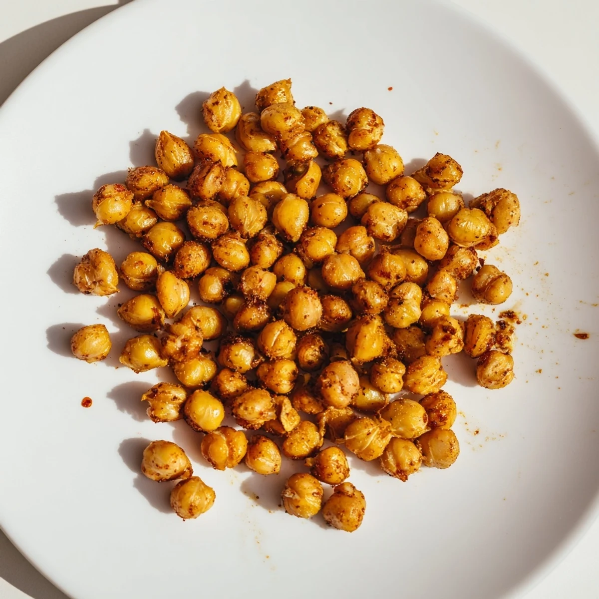 Golden-brown Crispy Chickpea Snack, perfectly seasoned and ready for a healthy, crunchy bite.