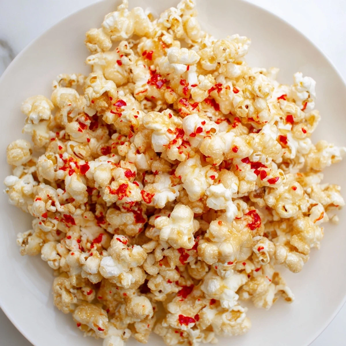 Golden, glistening hot honey butter popcorn, a perfect sweet and spicy snack for movie night.