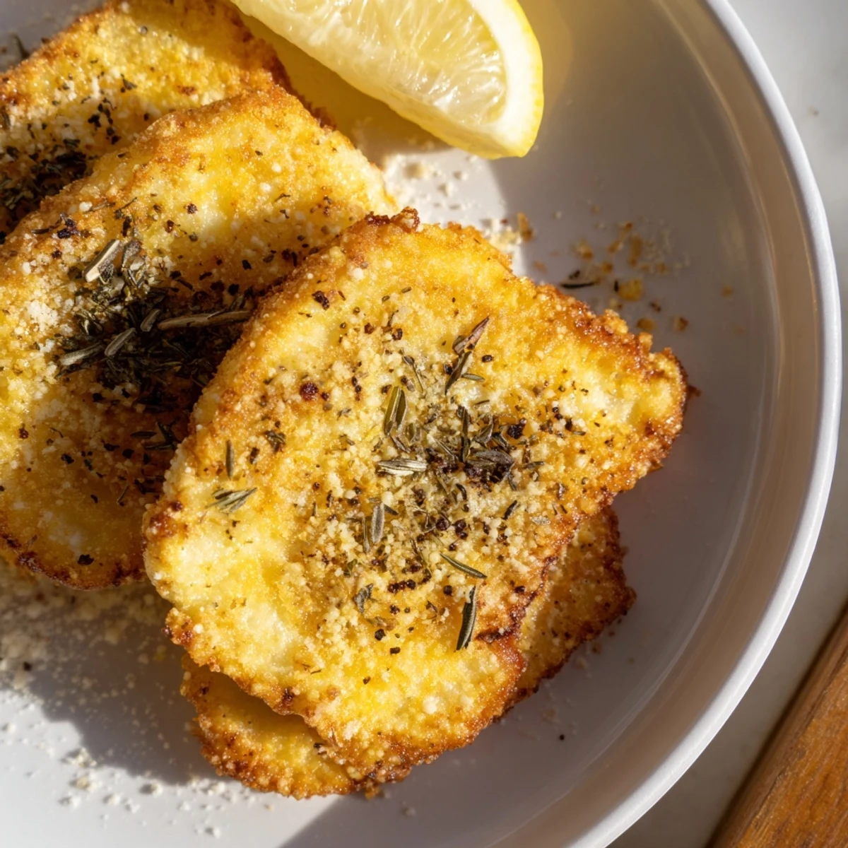 Golden-brown Greek saganaki cheese, crispy and sizzling from the pan, ready to be served.