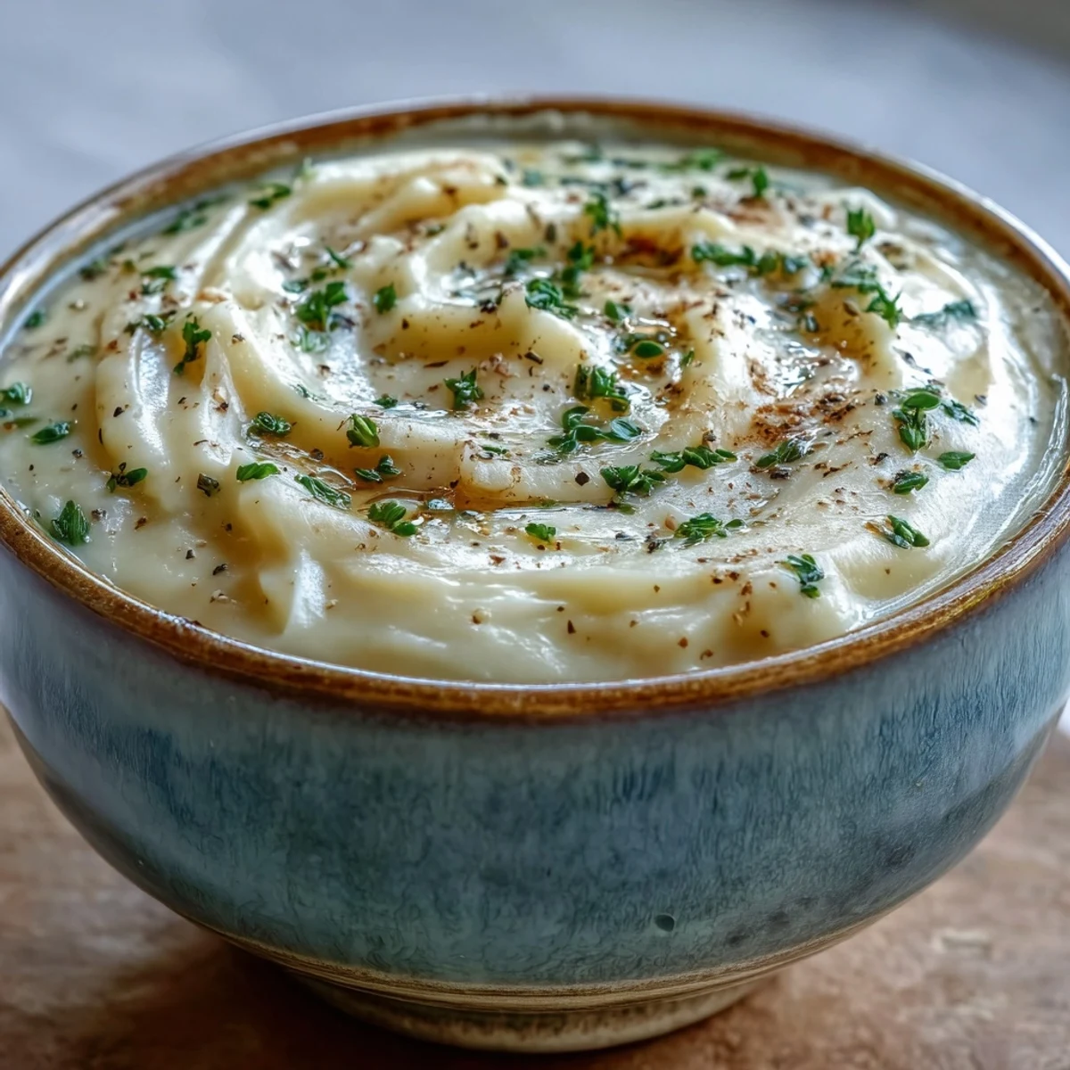 Creamy potato leek soup, a comforting bowl perfect for a chilly evening.
