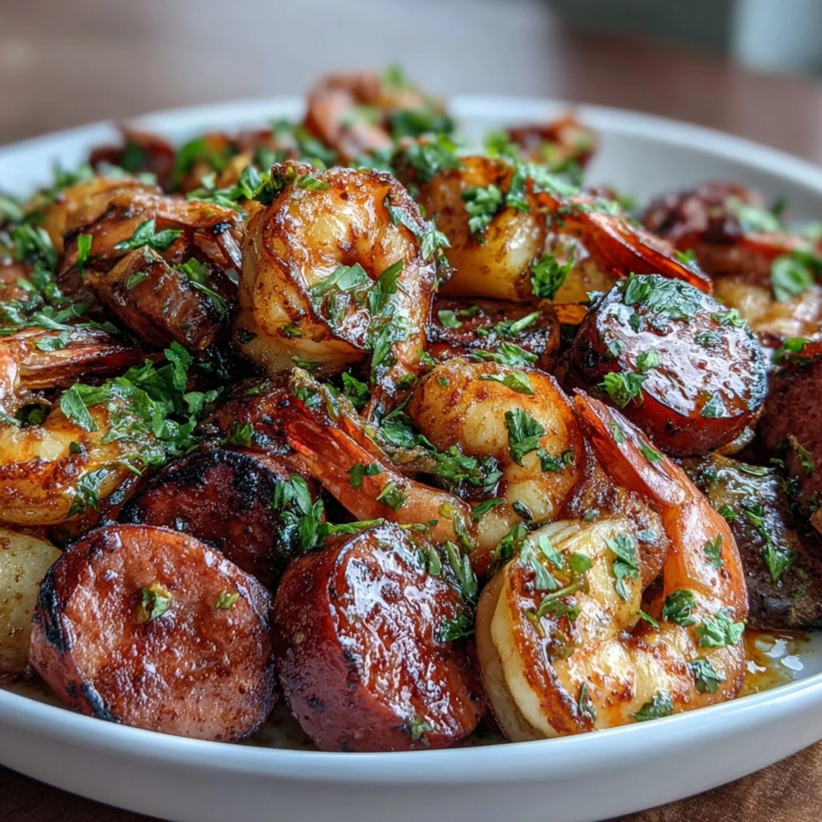 Onion Boil Cajun Shrimp Sausage