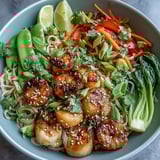 Asian Noodle Bowl with Shrimp