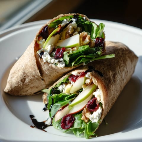 Cranberry Goat Cheese & Walnut Wrap, a vibrant, layered wrap ready to be sliced, perfect for holiday lunch.