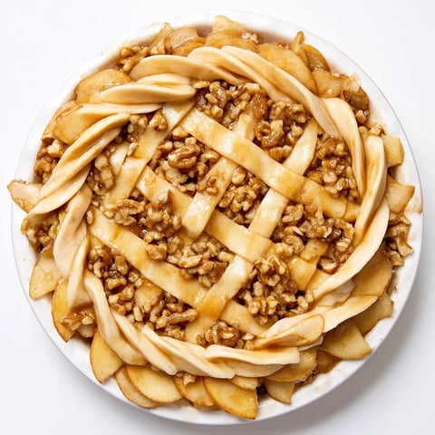 A warm, golden Lattice Orchard: imagine a beautiful woven apple pie with a sweet honey glaze.