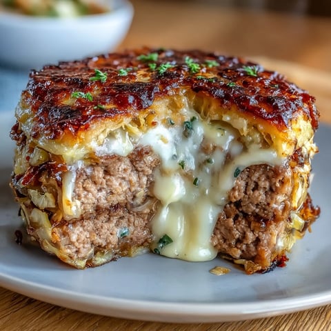 Oven-Baked Cabbage Burgers feature juicy beef patties atop caramelized cabbage slices, baked to tender perfection for a healthy, low-carb meal.