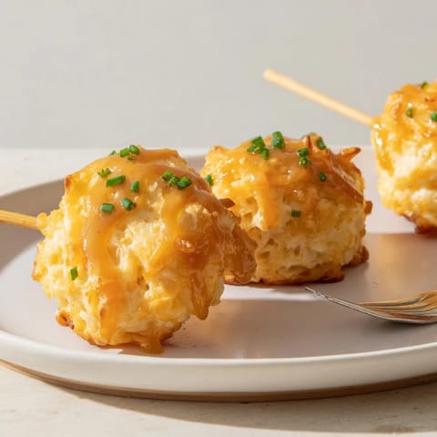 Savory Cream Soda Cheddar Sweet Tea Biscuit Skewers offer a unique Southern appetizer delight.  