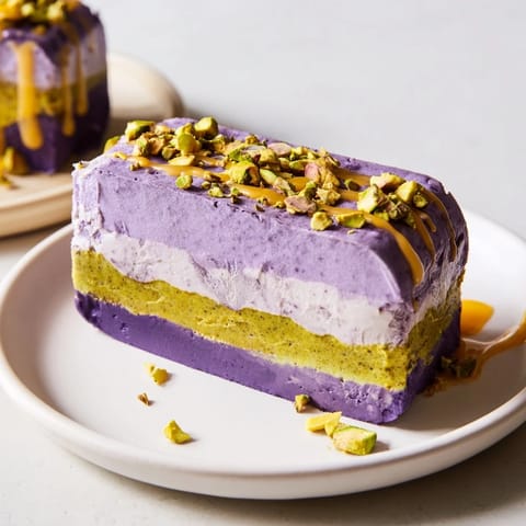 Ube Pistachio Ice Cream Bars