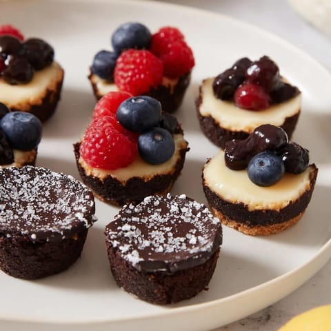 Indulge in these delicious bite-sized Mini Dessert Bites Trio, perfect for any sweet occasion.