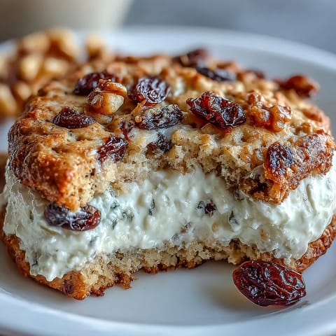 Cottage cheese oatmeal raisin breakfast cookies with wholesome oats and sweet raisins, baked until golden and perfect for a nutritious morning treat.