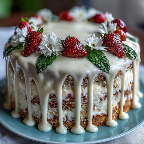 Spring Cake Floral Drip