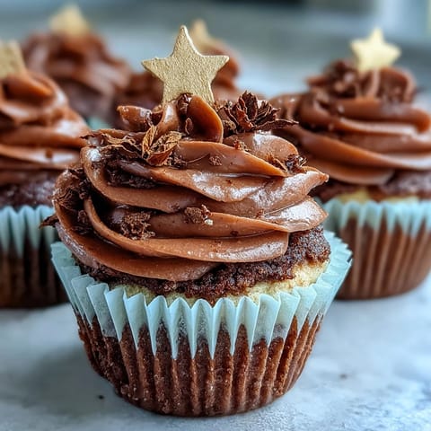 Taurus Birthday Cupcakes adorned with smooth, earthy terracotta buttercream swirls.