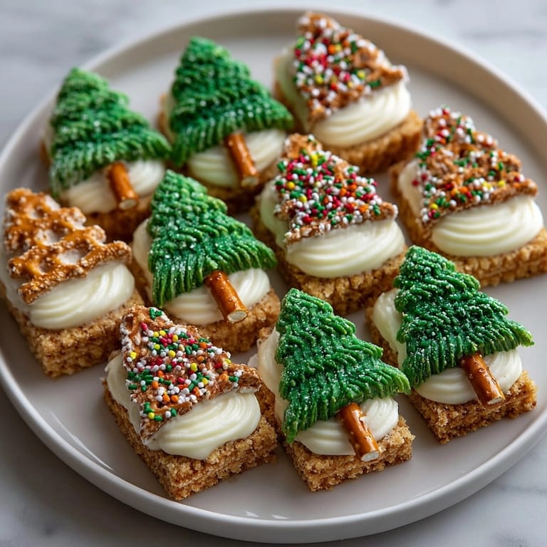 A close-up of the Christmas Little Tree Cheesecake Bites, highlighting the smooth cheesecake filling and festive details.