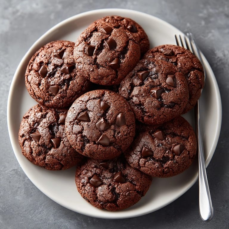 Fudgy chewy brookies cooling on parchment paper, sprinkled lightly with flaky sea salt.