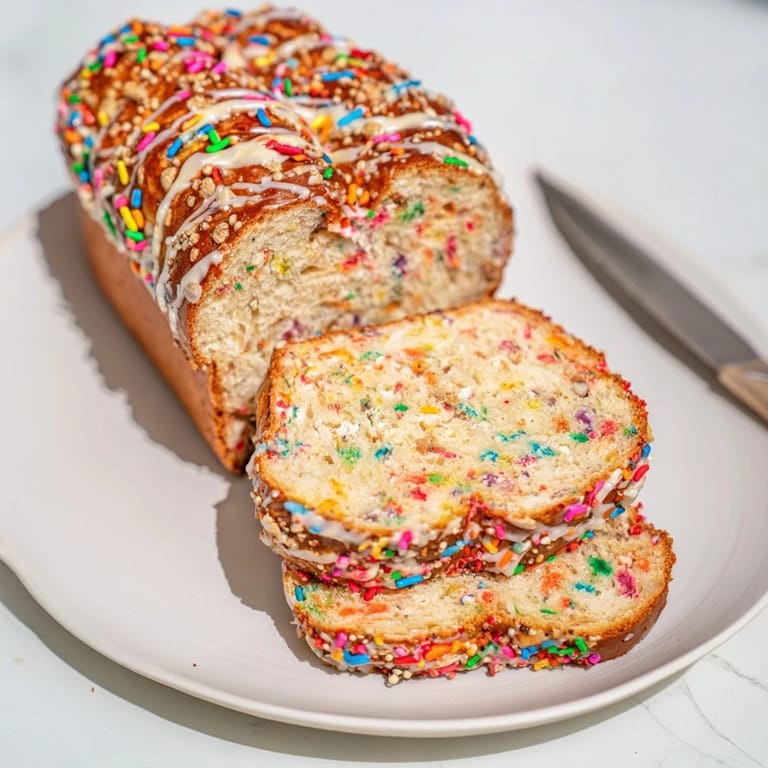 Decorative Birthday Cake Pretzel Loaf showcasing salt and sweet flavor fusion.  
