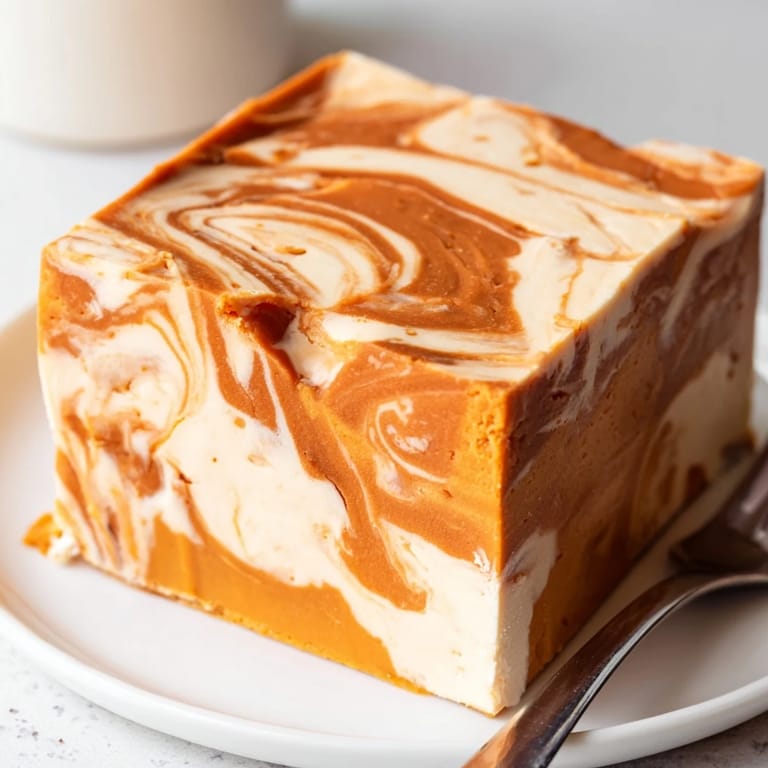 Decadent pumpkin caramel cheesecake fudge squares offer a delightful autumn-inspired treat.
