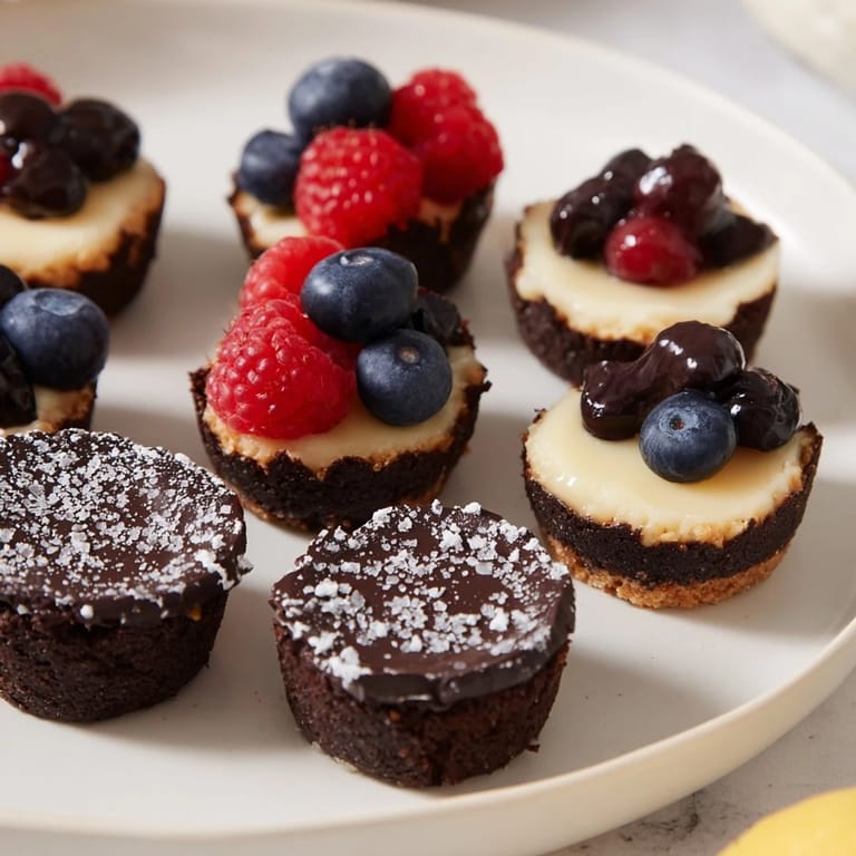 Indulge in these delicious bite-sized Mini Dessert Bites Trio, perfect for any sweet occasion.