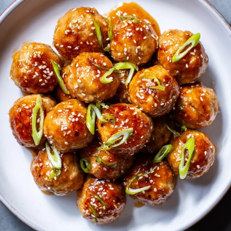 Tender, flavorful Spicy Honey-Glazed Chicken Meatballs, perfect for a quick, delicious dinner.