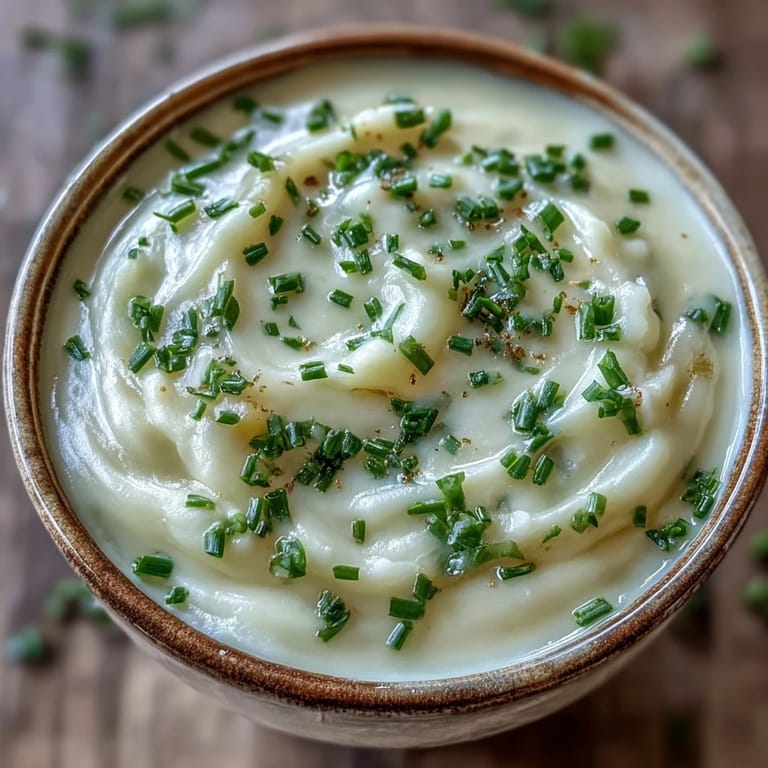 Velvety Potato Leek Soup, showcasing tender vegetables, ready to be enjoyed hot.