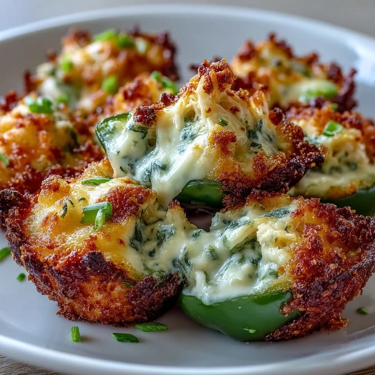 Golden-baked Cajun Crab Poppers with melted cheese and breadcrumbs sit on a platter.