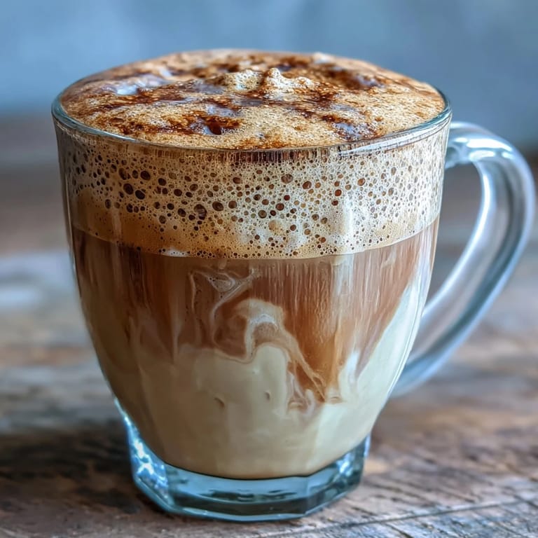 Steaming Hojicha Latte with Vanilla Extract served in a cozy ceramic mug, garnished with a vanilla bean pod beside it.  