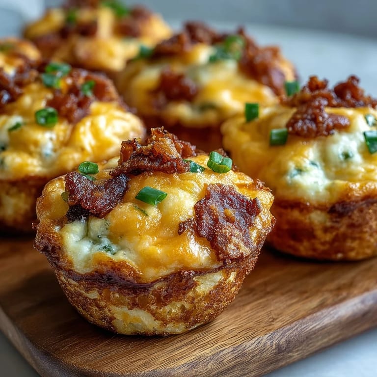 Three Ranch & Cheddar Egg Muffin Cups stacked on a wooden board, ready for a quick keto meal prep on a busy morning.