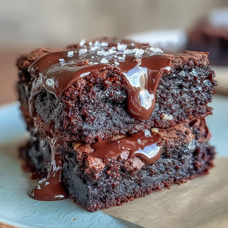 Ultra-chocolaty brownies marbled with nutty tahini, offering a perfect balance of sweet and savory flavors.