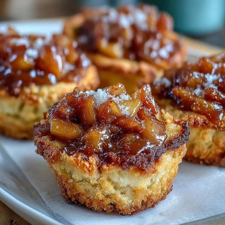 Crisp cookie cups brimming with sweet, tender apple pie filling.