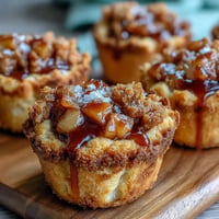 Golden Apple Pie Cookie Cups with warm, spiced apple filling.